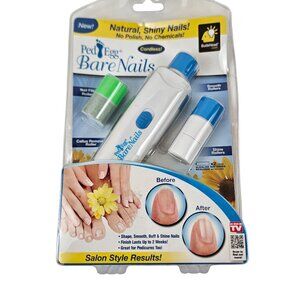 Ped Egg Bare Nails Cordless Nail Care System7 Rollers NIP